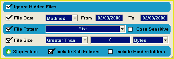 filter files pattern