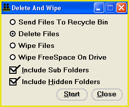 wipe delete files