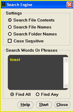 find search in files