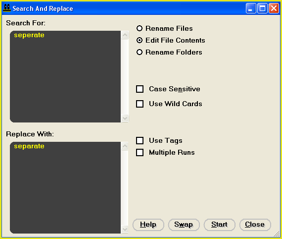 search replace files